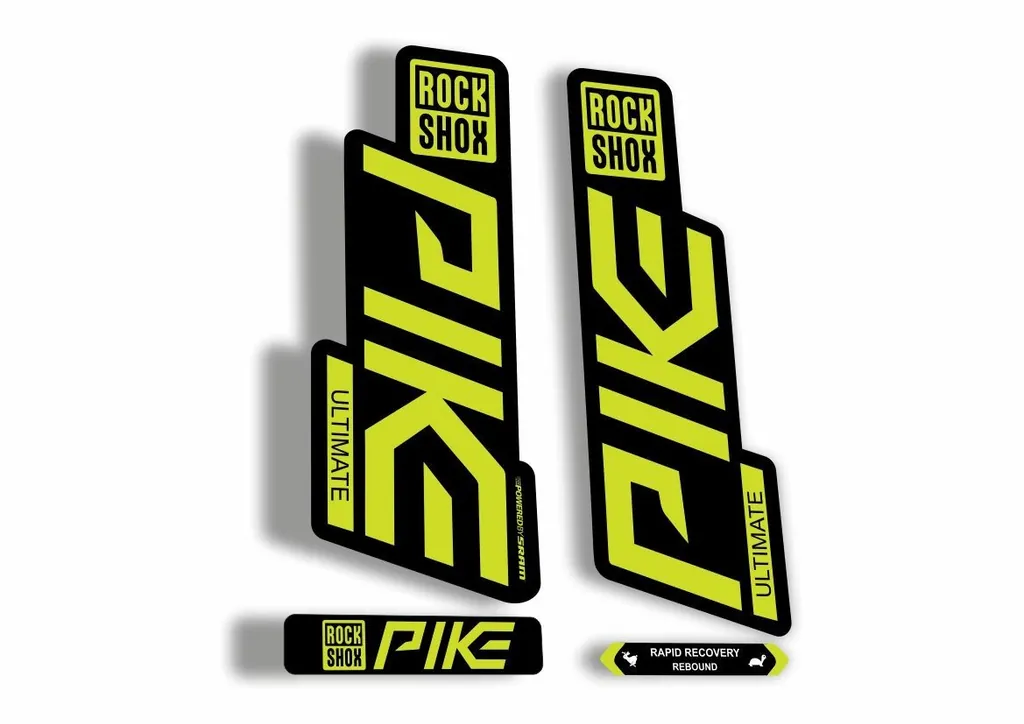 Rock Shox PIKE 2020 ULTIMATE Mountain Bike Cycling Fork Decal Sticker Lime Green - 1
