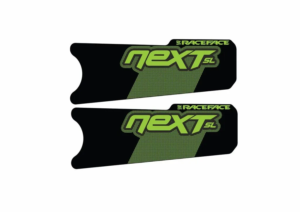 Race Face Next SL Crank Decals Set Sticker Mountain Bike Adhesive Green 2Pcs - 1