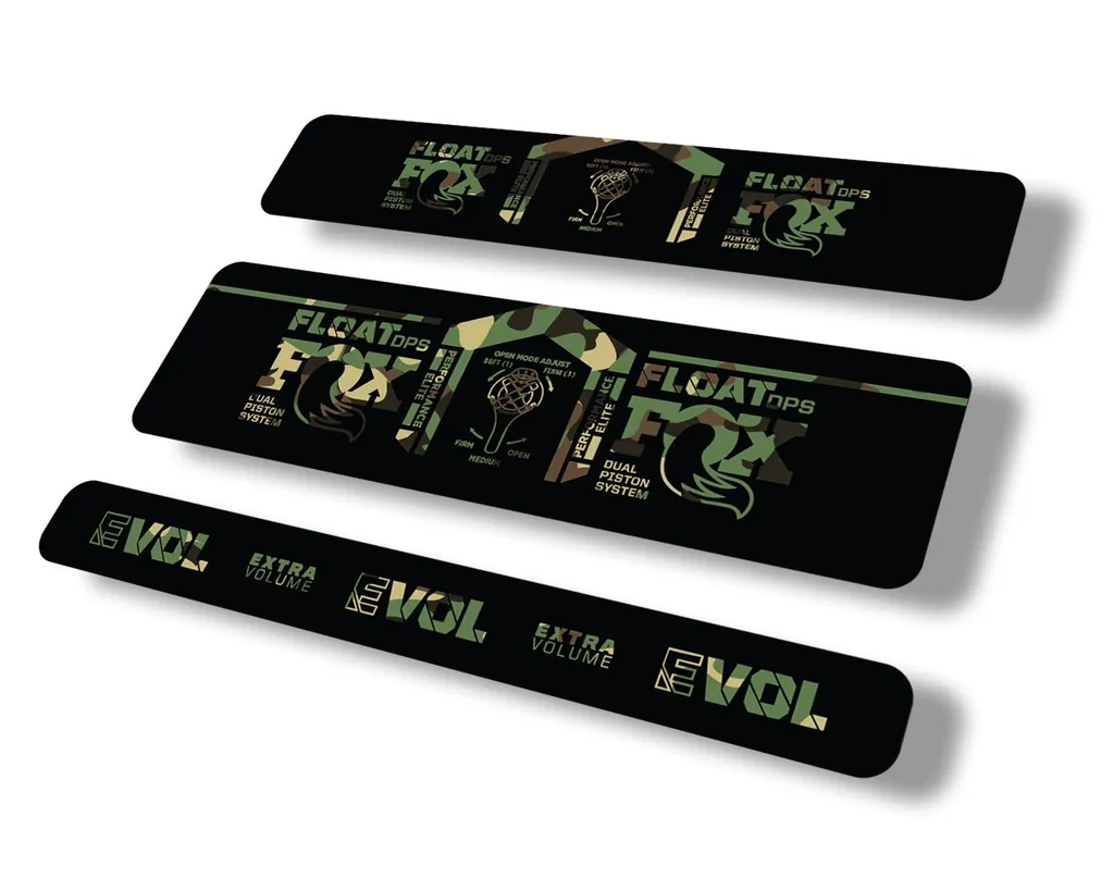 FOX Float DPS 2021 Performance Elite Rear Shock Suspension Sticker Decal Camo - 1
