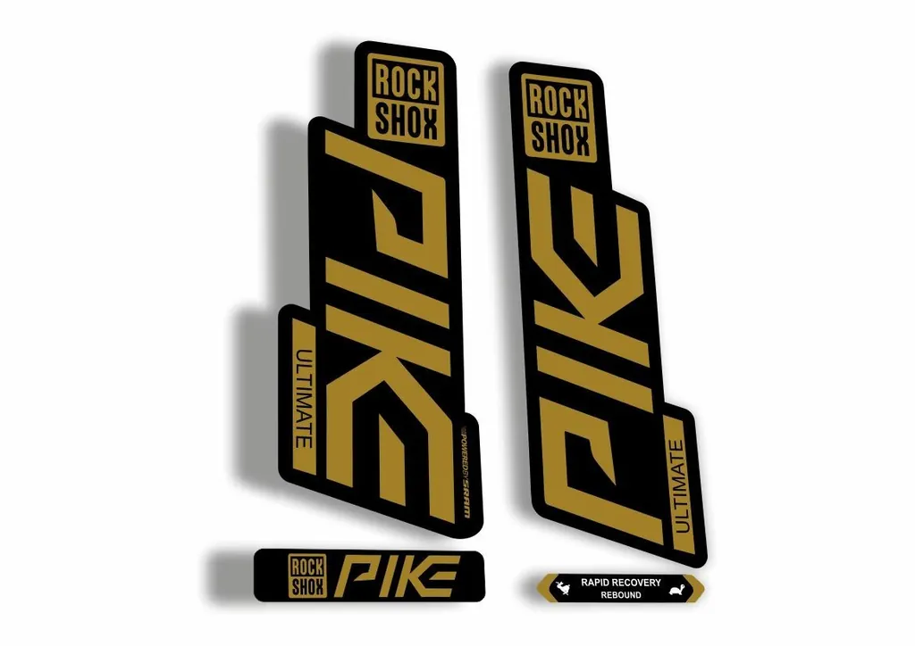 Rock Shox PIKE 2020 ULTIMATE Mountain Bike Cycling Fork MTB Decal Sticker Gold - 1