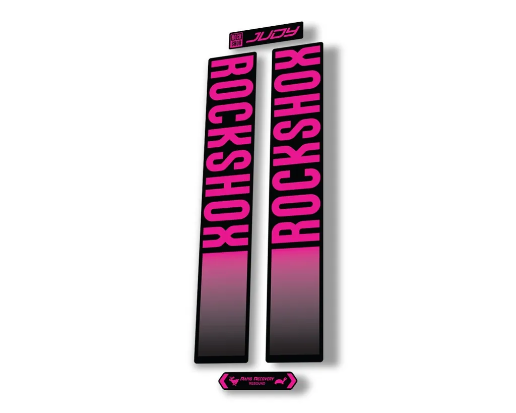 Rock Shox JUDY 2021 Fork Decal Mountain Bike Cycling Sticker Adhesive Pink - 1