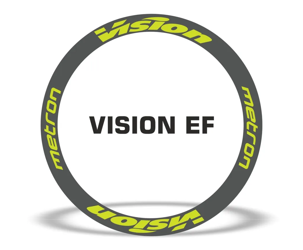 Vision Metron EF Road Bike Rim Decal Wheel Sticker Set Adhesive Lime Green - 1