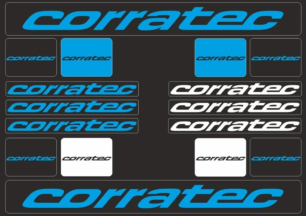 Bicycle Vinyl Frame Stickers Custom Compatible with CORRATEC Blue - 1
