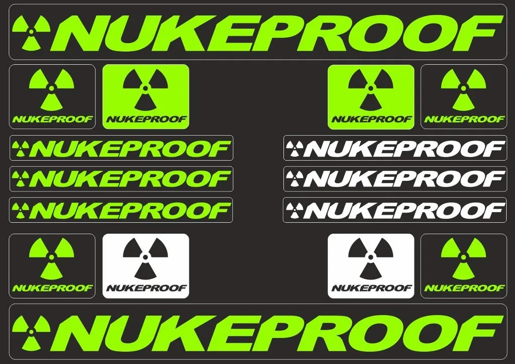 Bicycle Vinyl Stickers – Compatible with Nukeproof Mountain Bikes – Green - 1