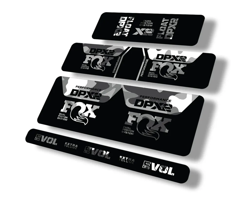 FOX Float DPX2 2021 Performance Rear Shock Suspension Sticker Decal White Camo - 1