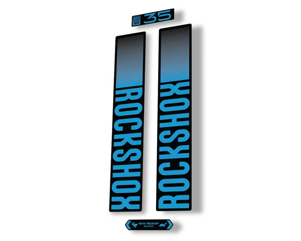 Rock Shox 35 2021 Fork Decal Mountain Bike Cycling Sticker Adhesive Blue - 1