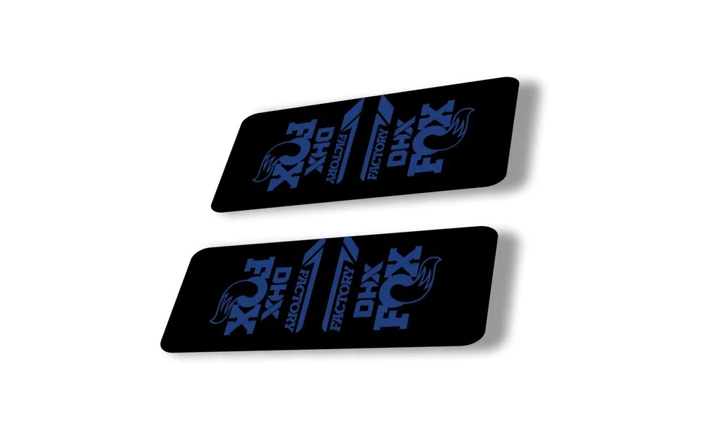 FOX DHX 2022 Factory Rear Shock Suspension Sticker Decal Adhesive Dark Blue - 1
