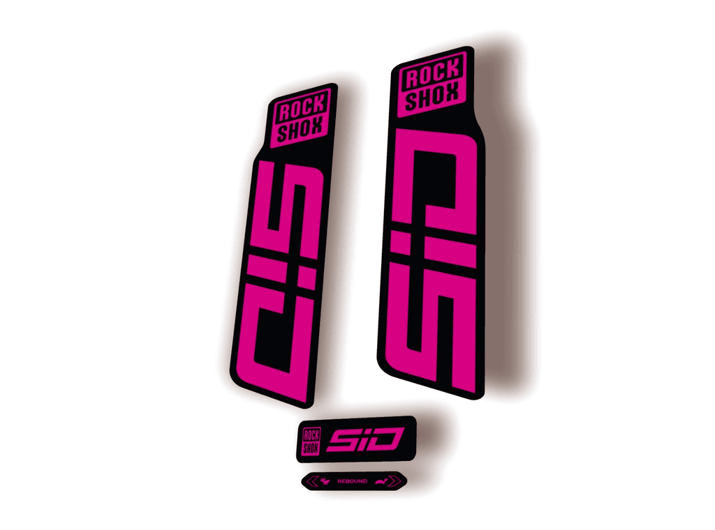 Rock Shox SID 2024 Fork Decal Mountain Bike Cycling Sticker Kit Pink - 1