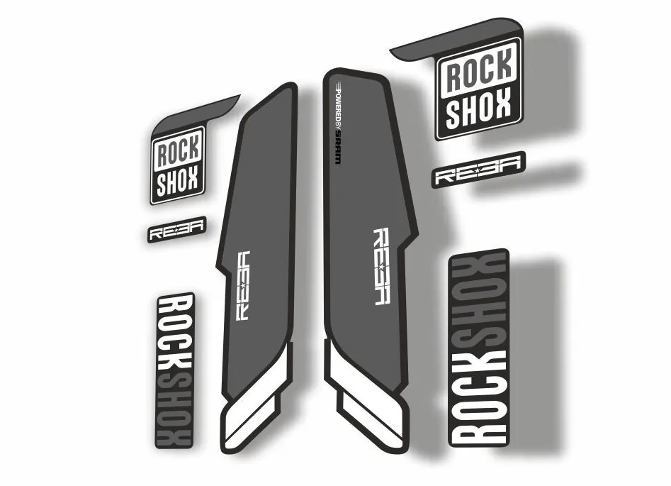 Rock Shox REBA 2015-17 Fork Decal Mountain Bike Cycling Sticker Adhesive Gray - 1