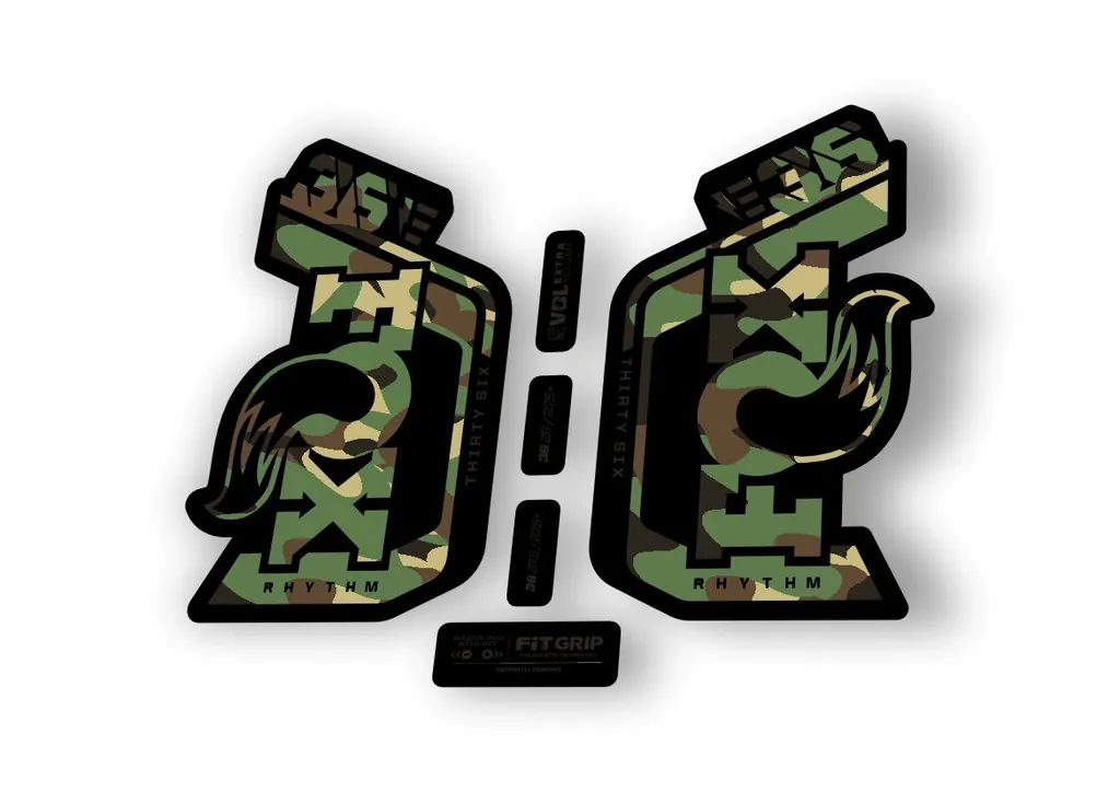 Fox 36 Rhythm E Bike 2024Fork Suspension Factory Decal Sticker Adhesive Camo - 1