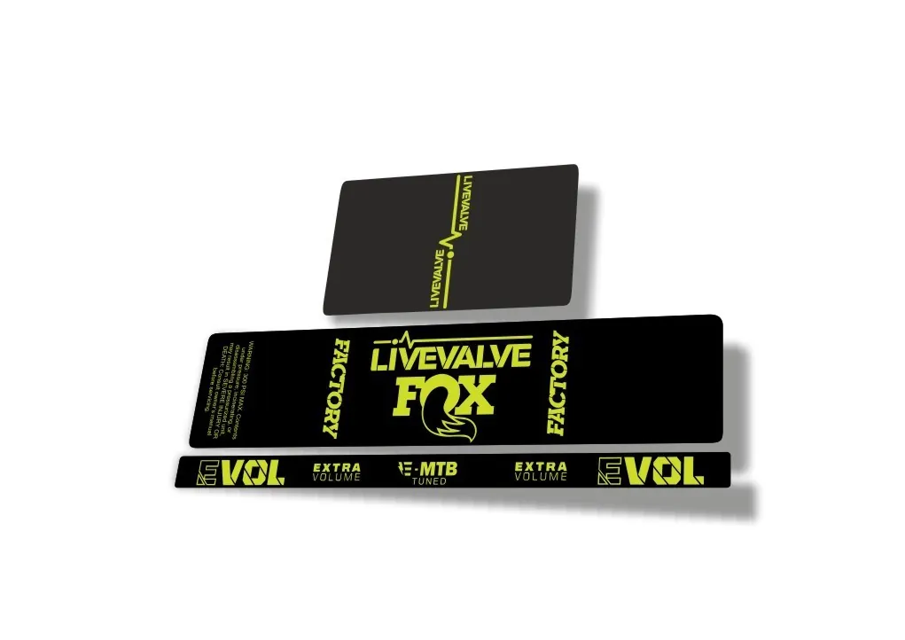 Fox 2022 Live Valve MTB Rear Shock Suspension Sticker Decal Lime Green - 1