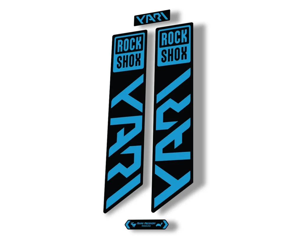 Rock Shox YARI 2021 Fork Decal Mountain Bike Cycling Sticker Adhesive Blue - 1