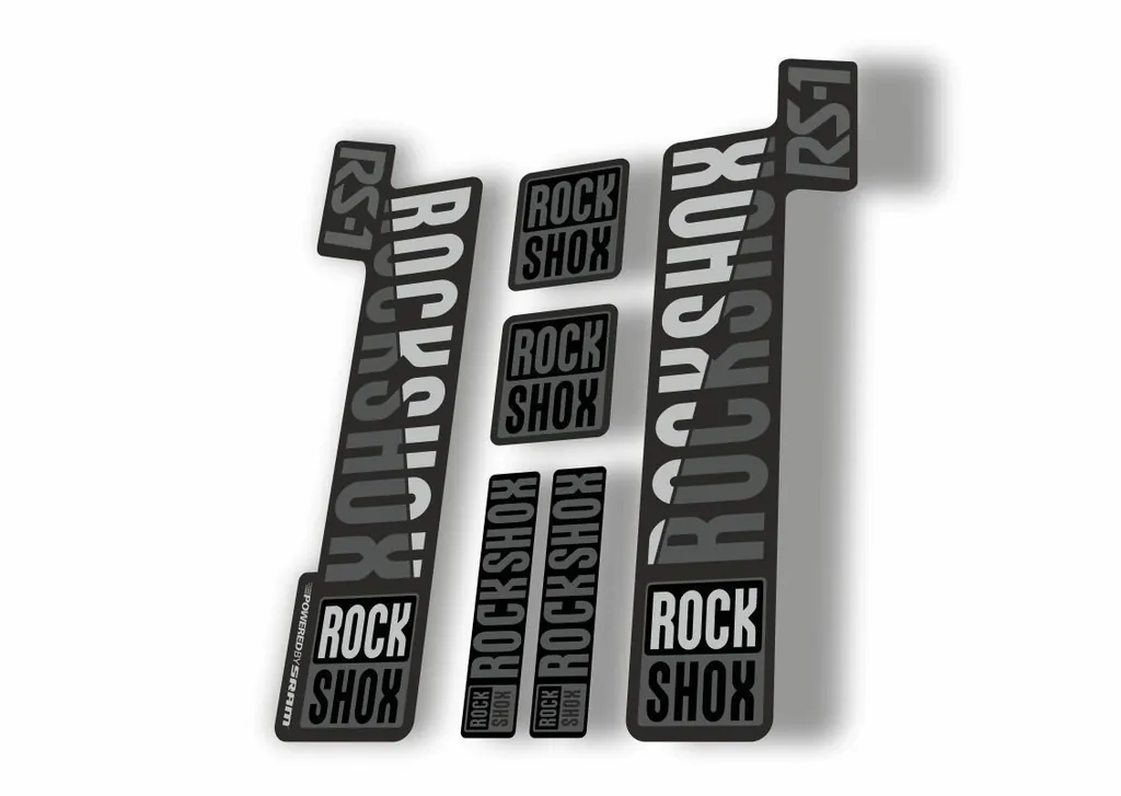 Rock Shox RS1 2018 Fork Decal Mountain Bike Cycling Sticker Adhesive Gray - 1