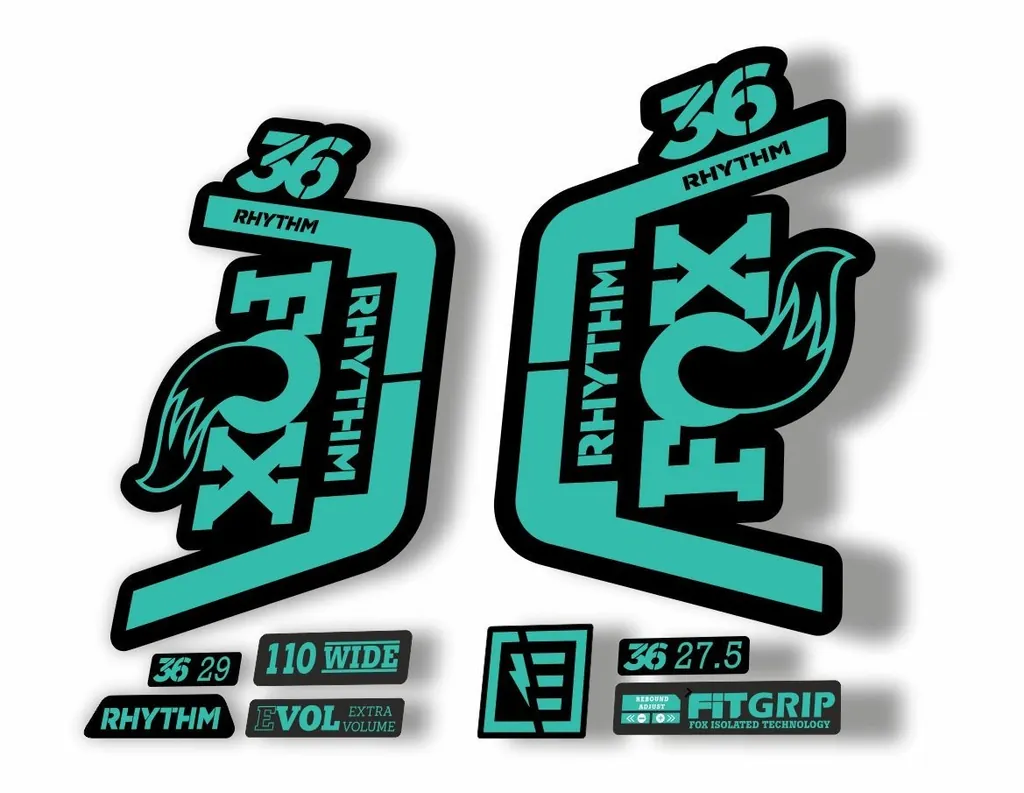 FOX 36 Rhythm 2019 Forks Suspension Factory Decal Sticker Adhesive Dolphin - 1