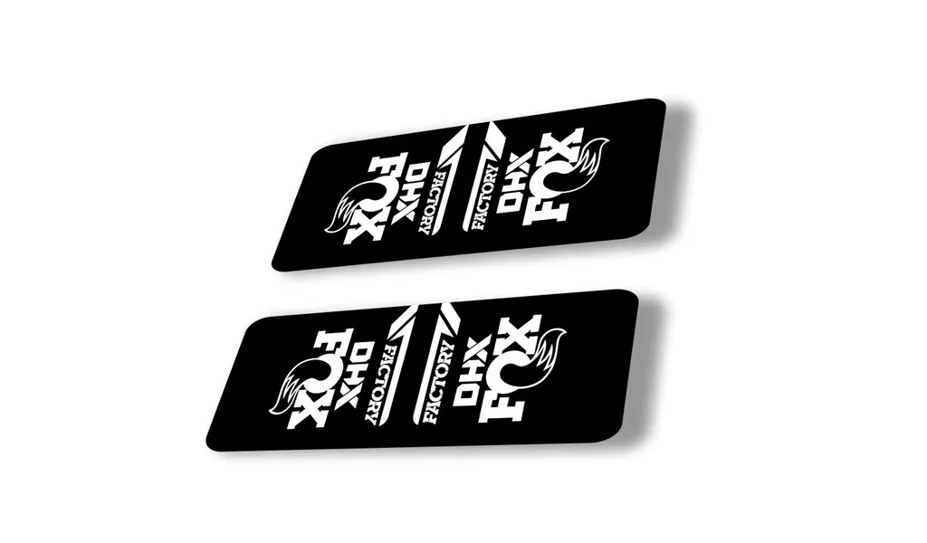 FOX DHX 2022 Factory Rear Shock Suspension Sticker Decal Adhesive White - 1