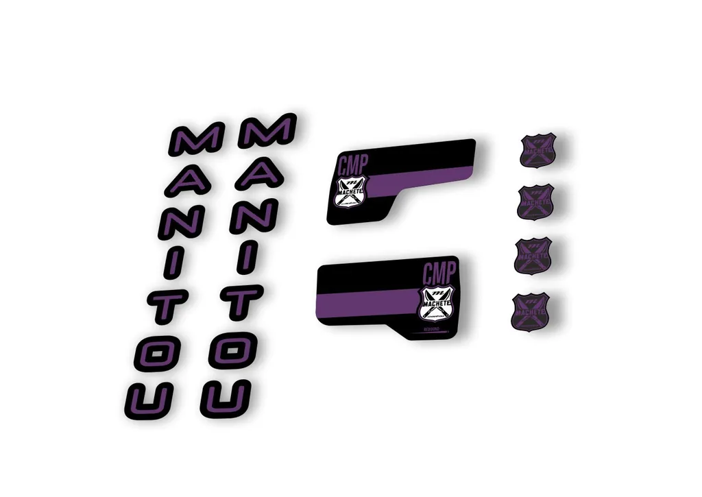 Manitou Machette Comp 2020 Fork Suspension Decal Kit Sticker Set Purple - 1