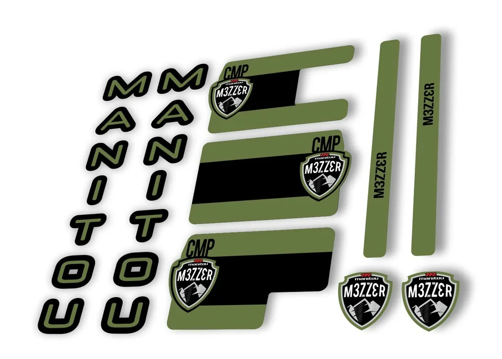 Manitou Mezzer Comp 2020 Fork Suspension Decal Kit Sticker Set Olive - 1