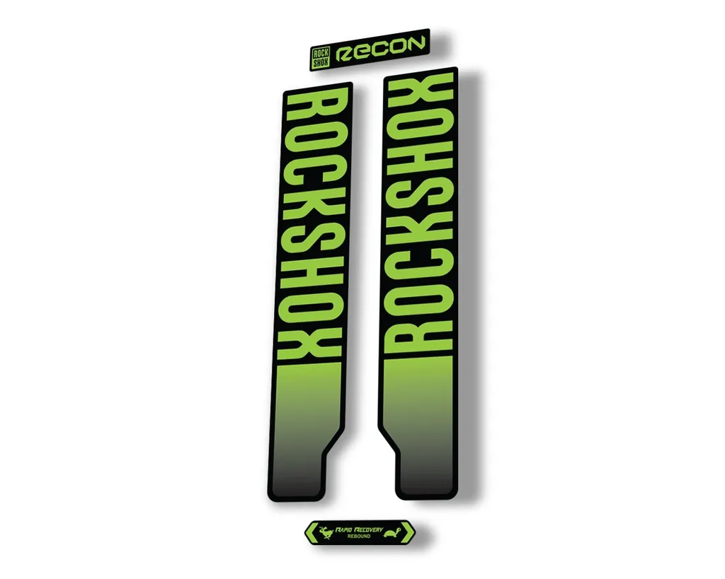 Rock Shox RECON 2021 Mountain Bike Cycling Decal Kit Sticker Adhesive Green - 1