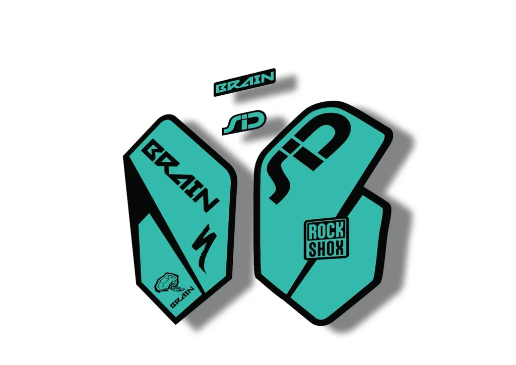 Rock Shox SID Brain 2012 Mountain Bike Cycling Decal Sticker Adhesive Dolphin - 1