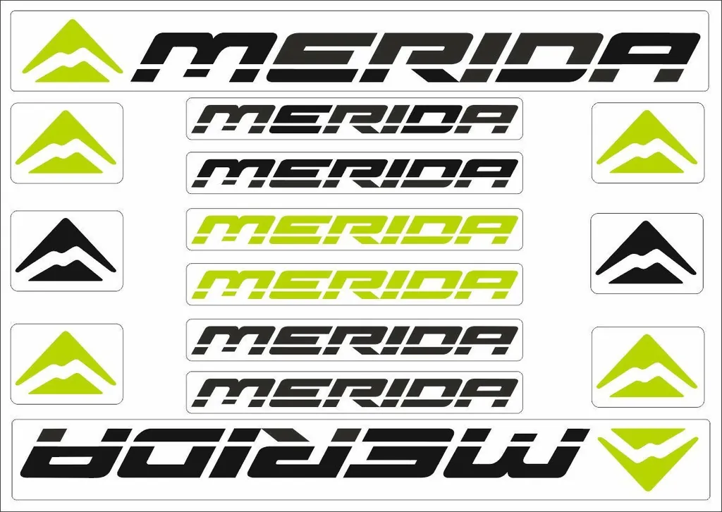 Bike Vinyl Sticker – Compatible with Merida Bicycles – Black/Green #2 - 1