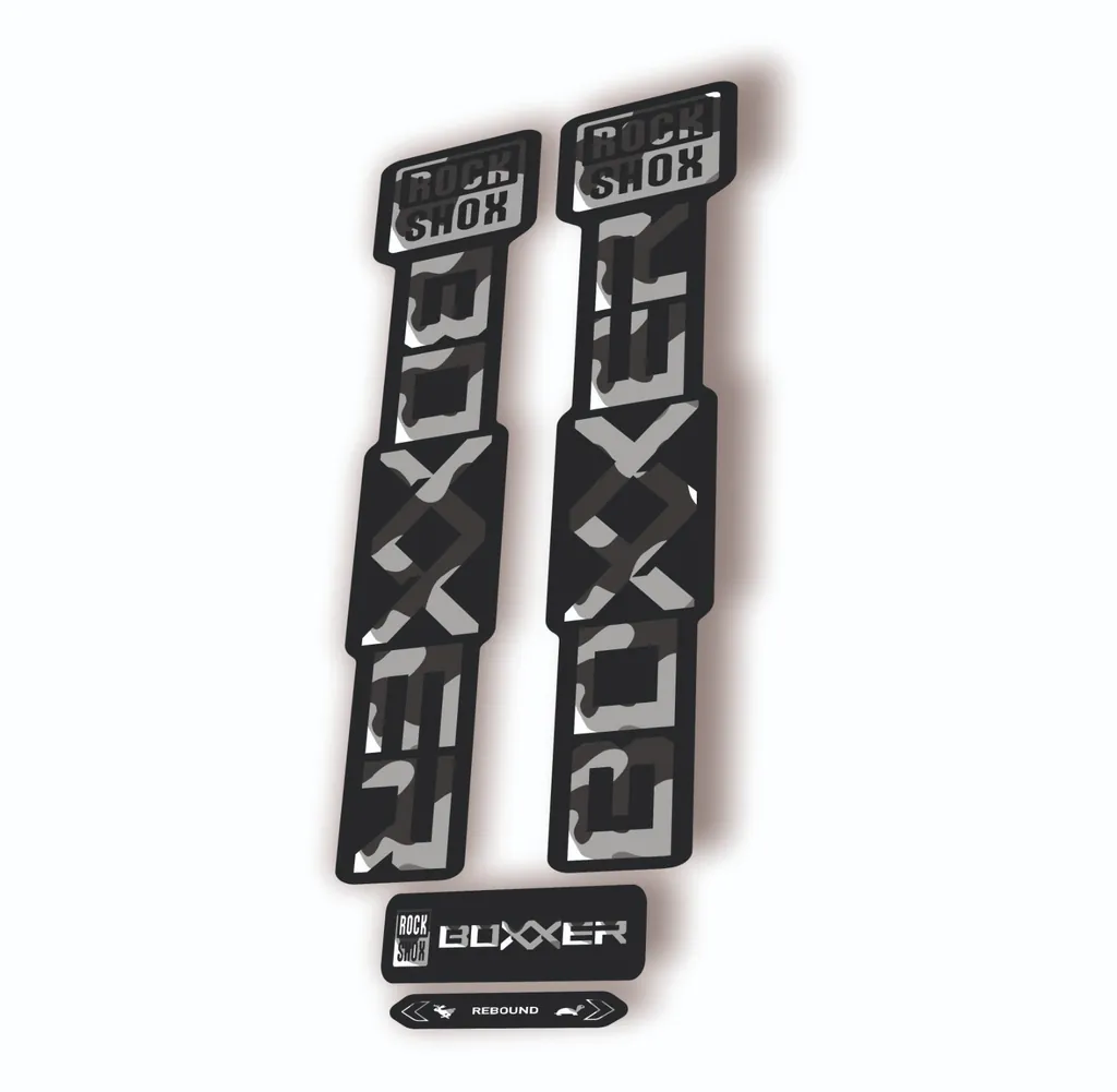 Rock Shox BOXXER 2024 ULTIMATE Mountain Bike Cycling Decal Adhesive White Camo - 1