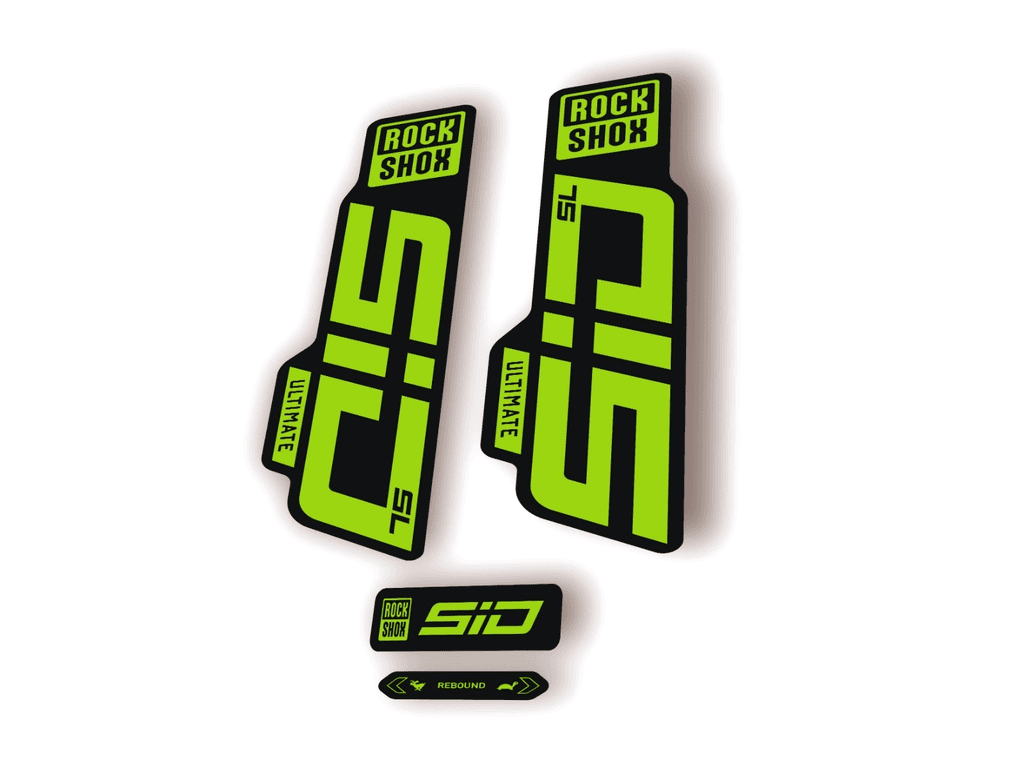 Rock Shox SID SL Ultimate 2024 Fork Decal MTB Cycling Sticker Kit Green - 1