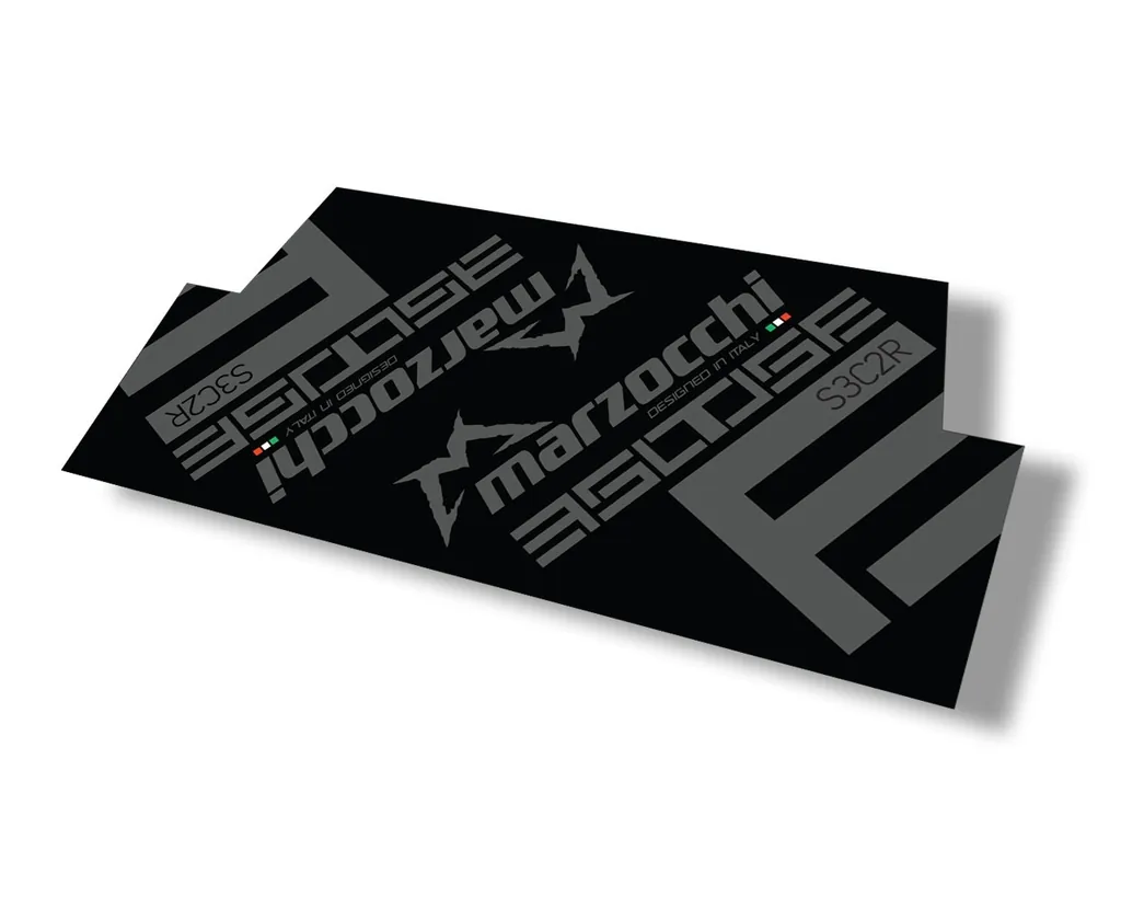 Marzocchi 350 S3C2R 2018 Rear Shock Sticker Decal Kit Adhesive Gray - 1