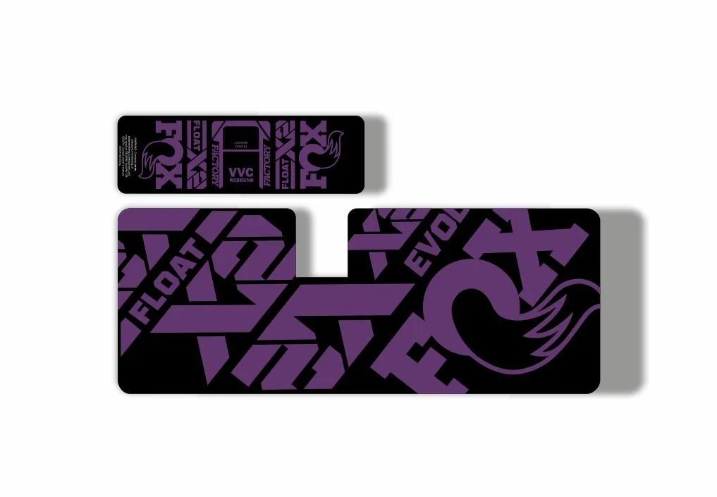 FOX Float X2 2021 MTB Rear Shock Suspension Sticker Adhesive Decal Kit Purple - 1