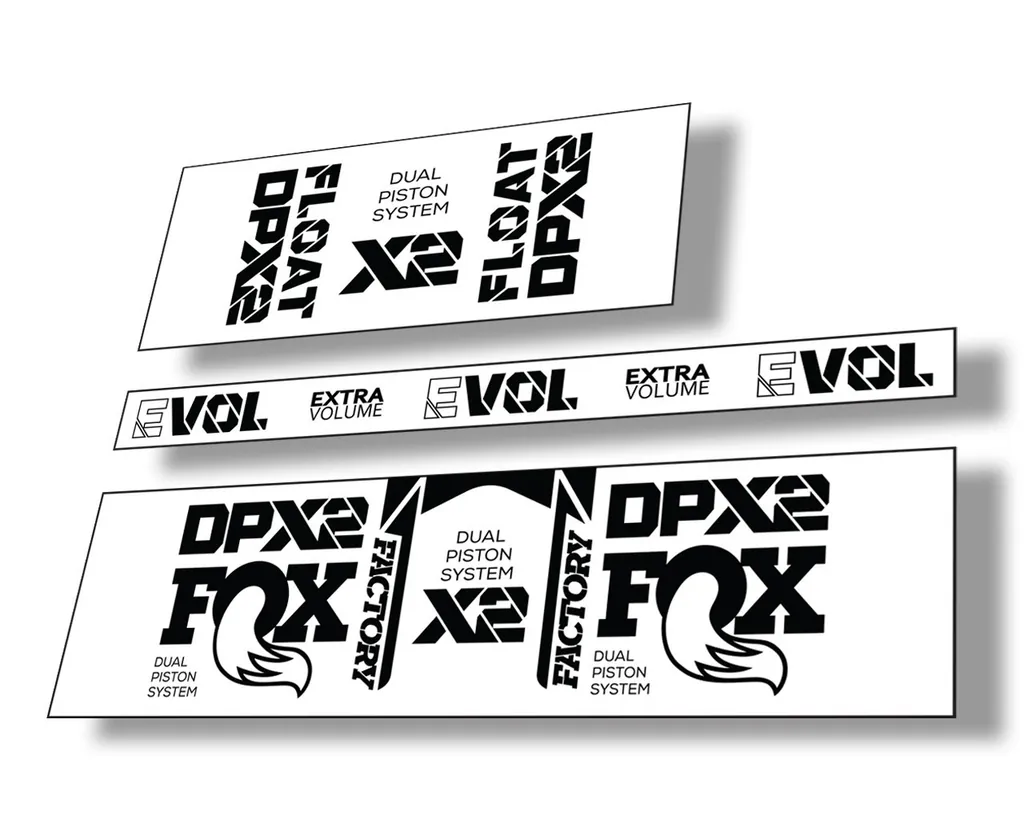 FOX Float DPX2 2021 Factory Rear Shock Suspension Sticker Decal Kit Black - 1