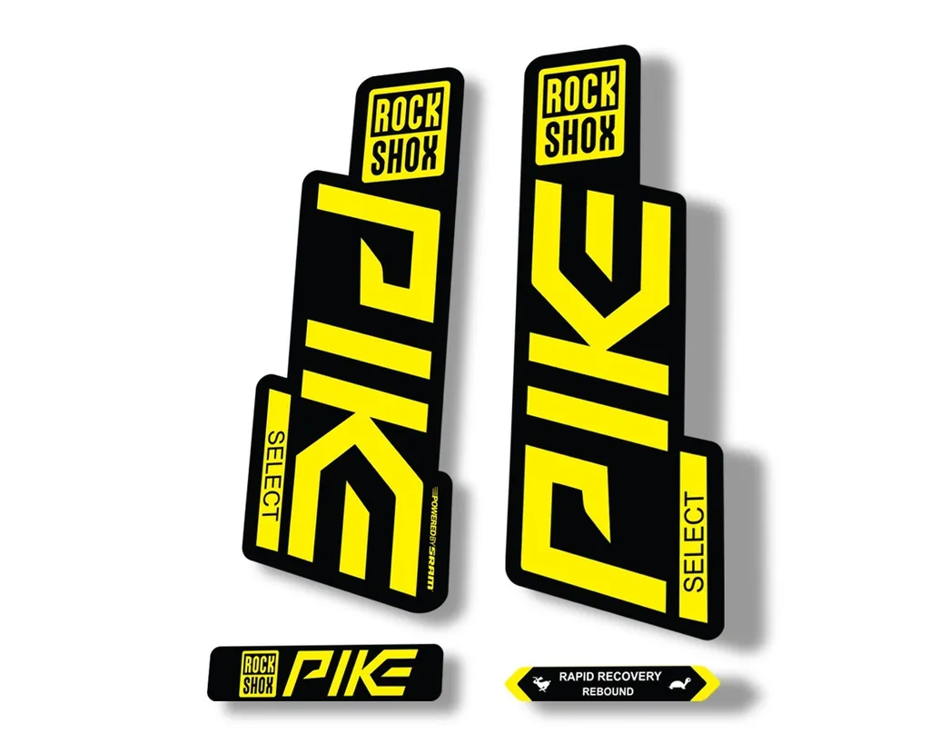 Rock Shox PIKE SELECT 2020 Fork Decal Mountain Bike Cycling Sticker Yellow - 1