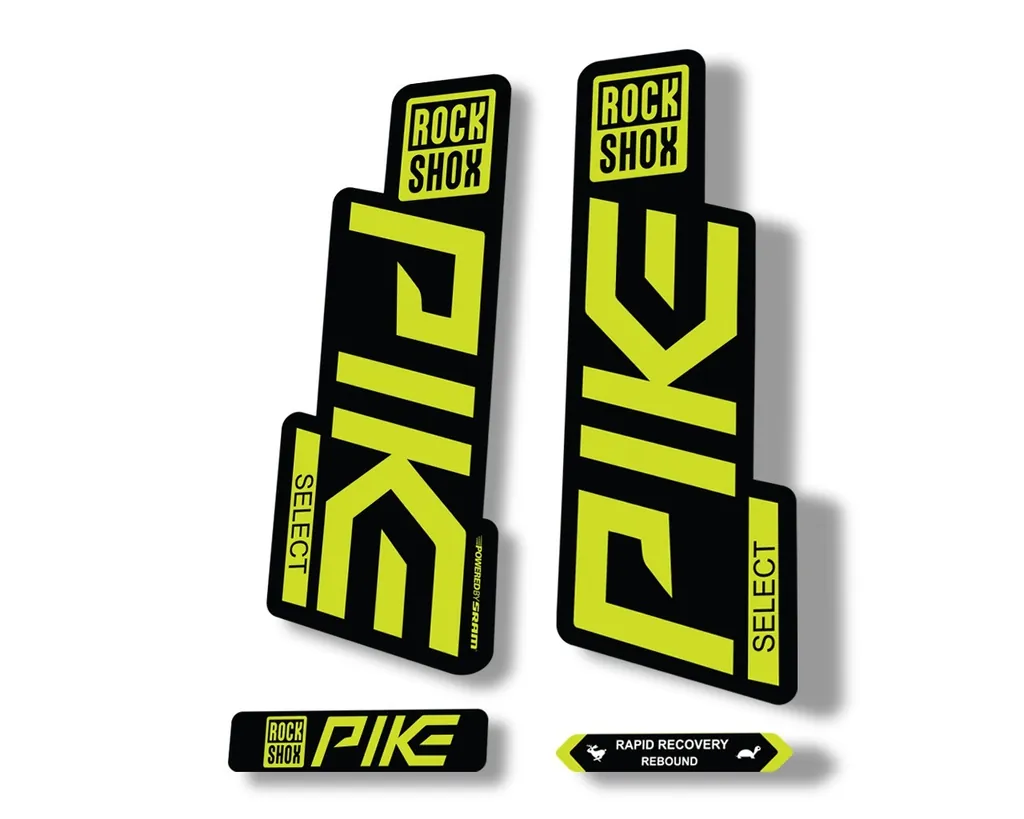 Rock Shox PIKE SELECT 2020 Fork Decal Mountain Bike Cycling Sticker Lime Green - 1