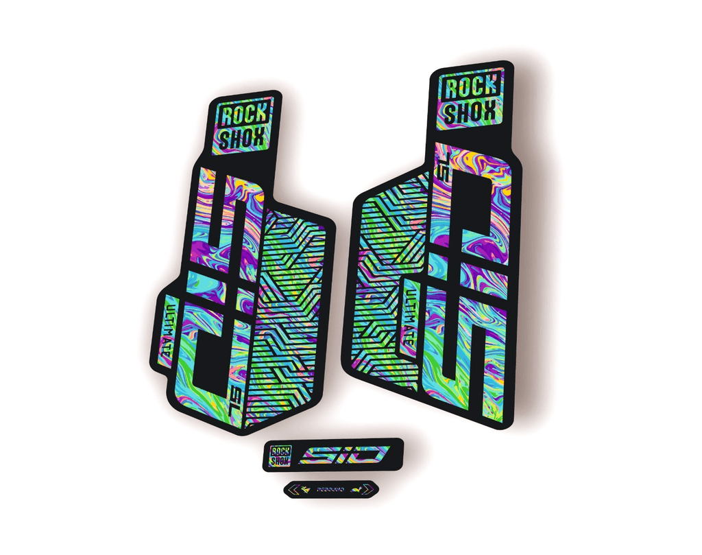 Rock Shox SID SL ULTIMATE 2025 Flight Attendant Bike Decal Sticker Oil Slick 1 - 1