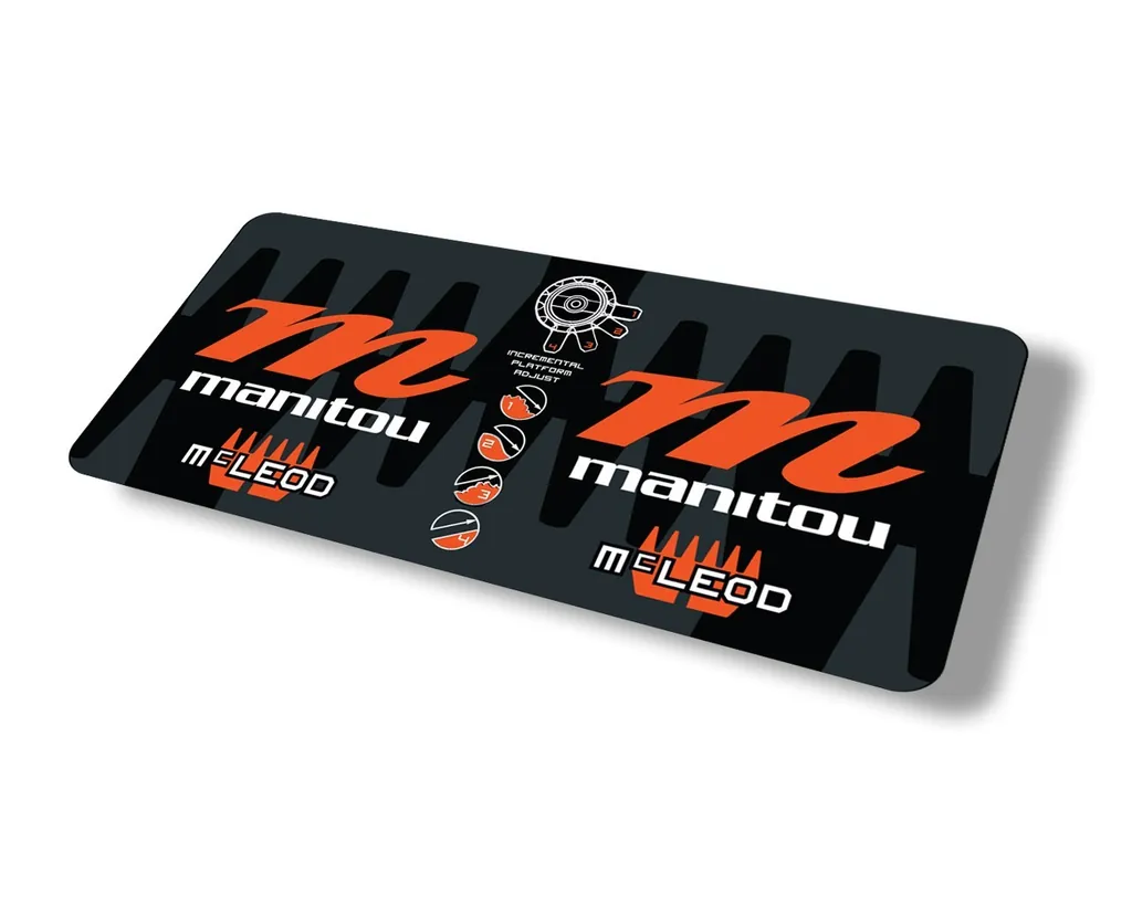 Manitou Mcleod 2015 Rear Shock Suspension Factory Sticker Decal Orange - 1