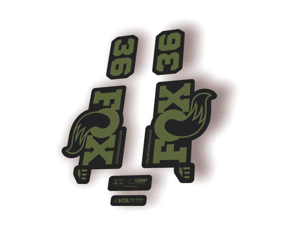 FOX 36 Performance E-Optimized 2026 Fork Factory Decal Sticker Adhesive Olive - 1