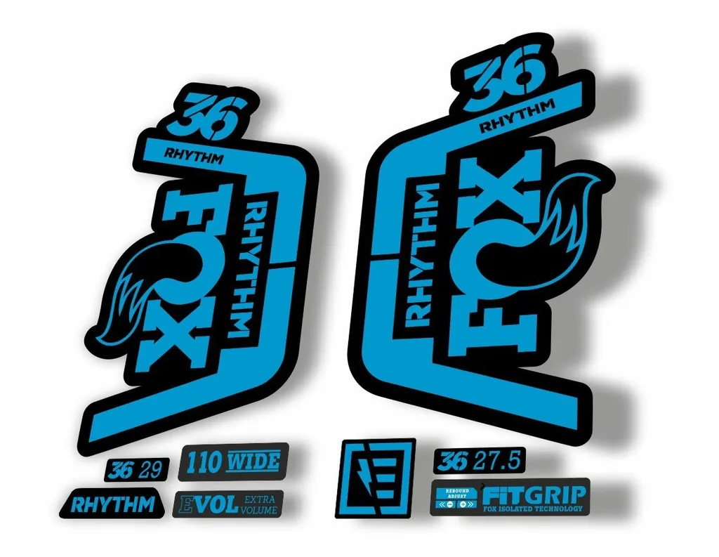 FOX 36 Rhythm 2019 Forks Suspension Factory Decal Sticker Adhesive Blue - 1