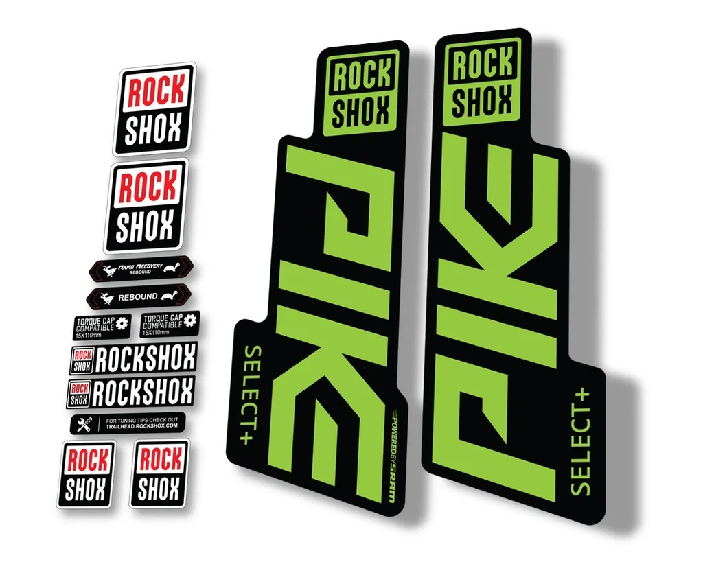 Rock Shox PIKE 2020 Select Plus + Mountain Bike Cycling Decal Sticker Green - 1