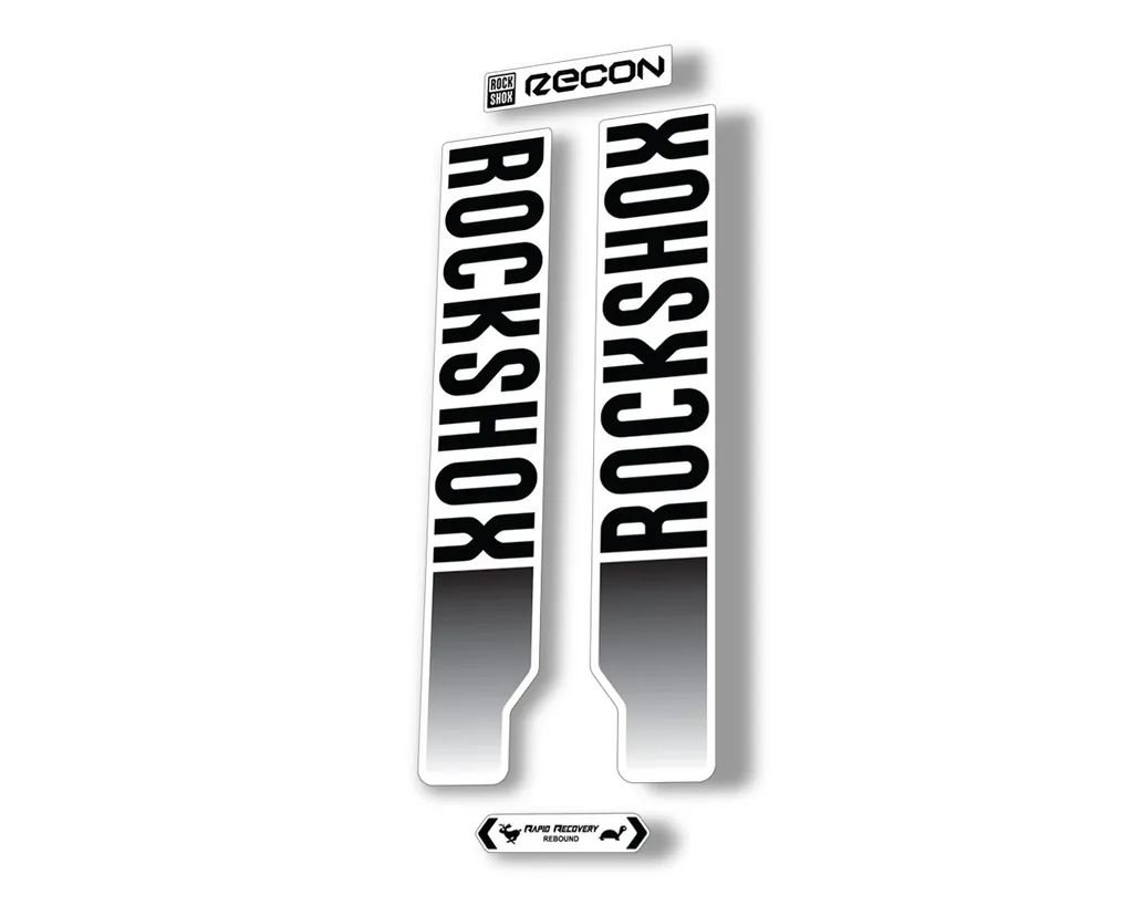 Rock Shox RECON 2021 Mountain Bike Cycling Decal Kit Sticker Adhesive Black - 1