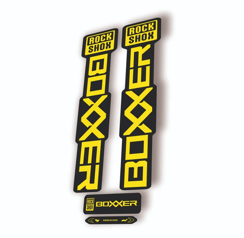 Rock Shox BOXXER 2024 ULTIMATE Mountain Bike Cycling Decal Adhesive Yellow - 1