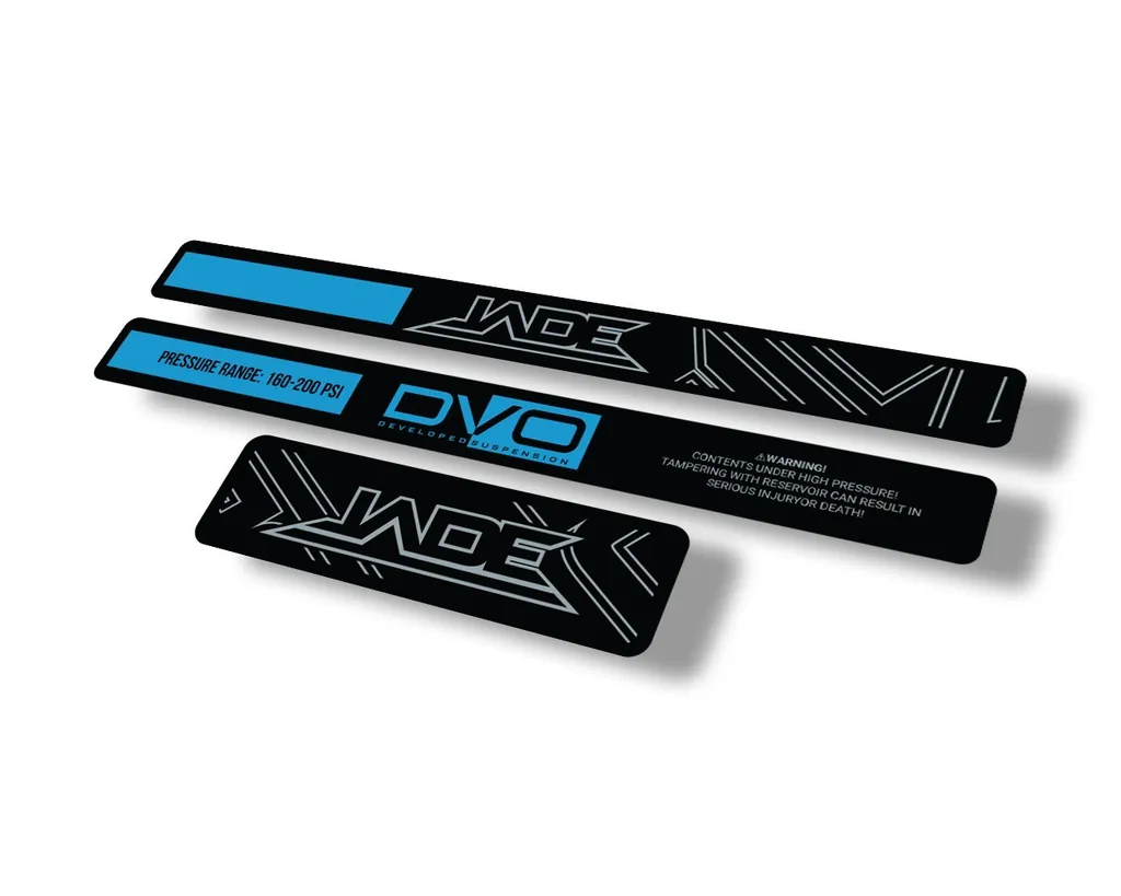 DVO Jade Coil 2020 Rear Shock Suspension Sticker Factory Decal Adhesive Blue - 1