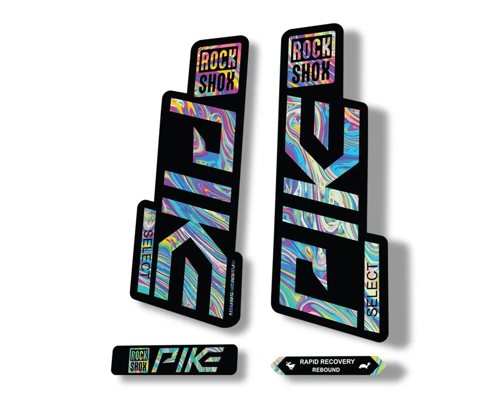 Rock Shox PIKE SELECT 2020 Fork Decal Mountain Bike Cycling Sticker Oil Slick1 - 1
