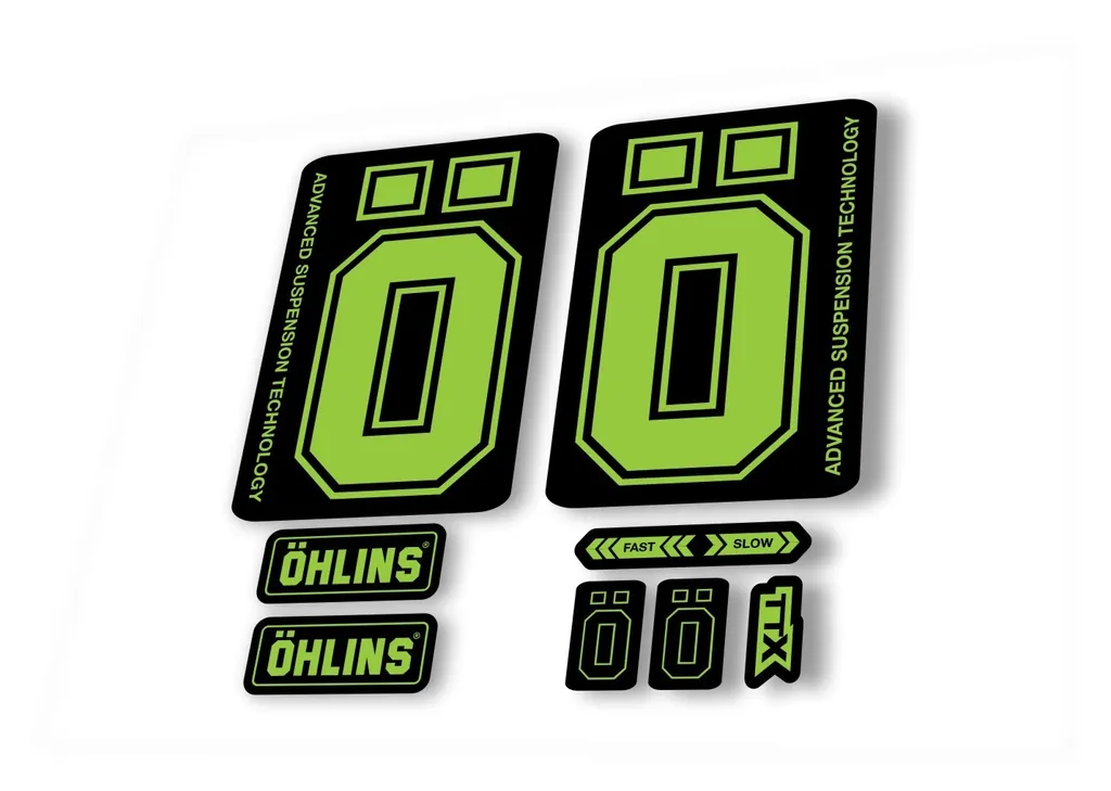 Ohlins DH38 2019 Fork Decal Mountain Bike Cycling Sticker Adhesive Green - 1