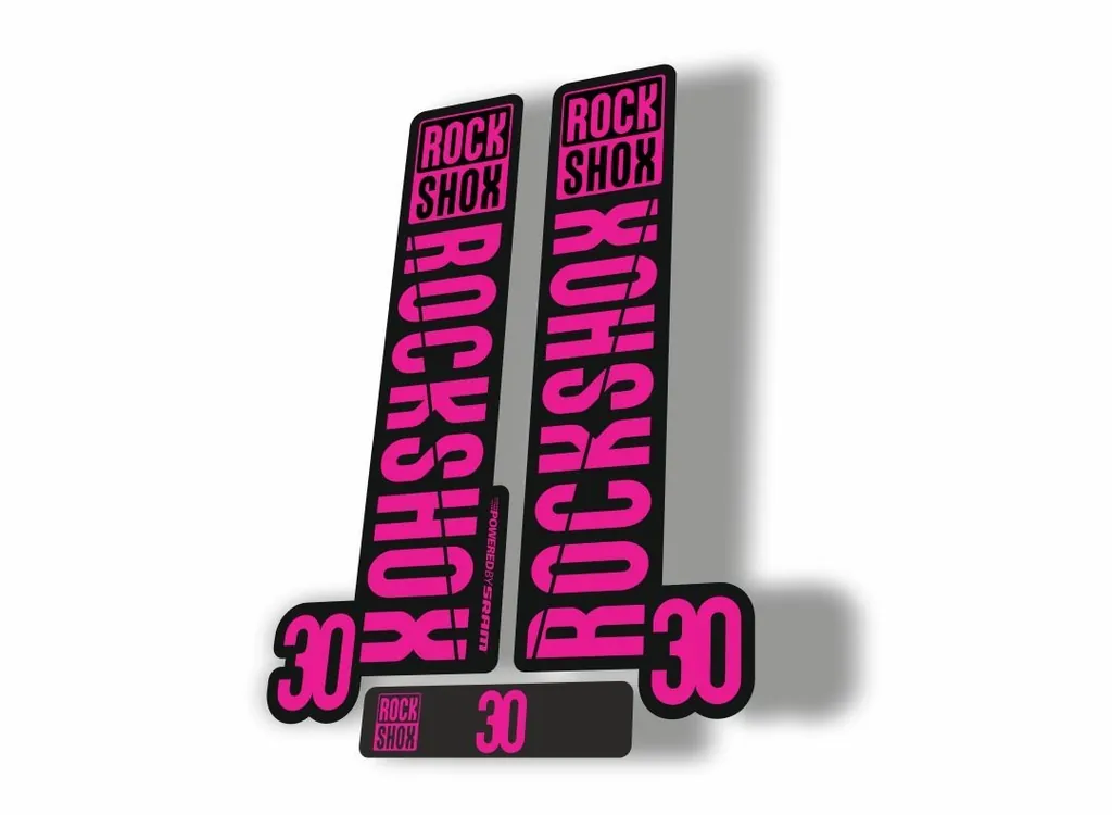 Rock Shox 30 2018 Fork Decal Mountain Bike Cycling Sticker Adhesive Pink - 1