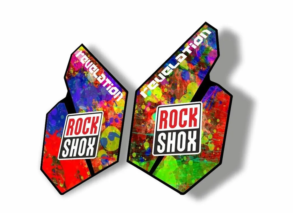 Rock Shox REVELATION 2012 Mountain Bike Cycling Decal Sticker Adhesive Oil Slick - 1