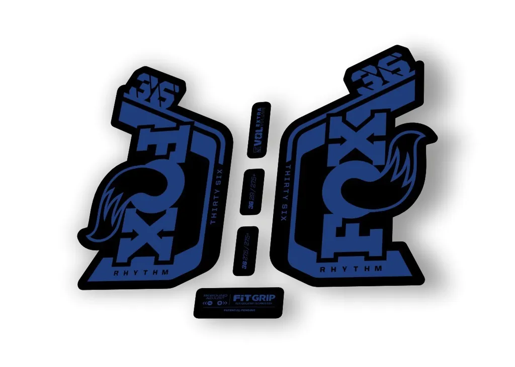 Fox 36 Rhythm 2024 Fork Suspension Factory Decal Sticker Adhesive Dark Blue - 1