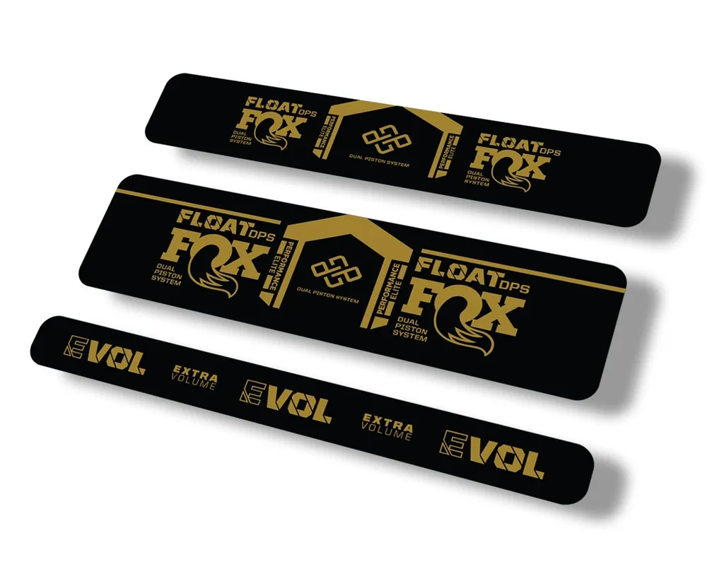 FOX Float DPS 2021 Performance Elite R Rear Shock Suspension Sticker Decal Gold - 1