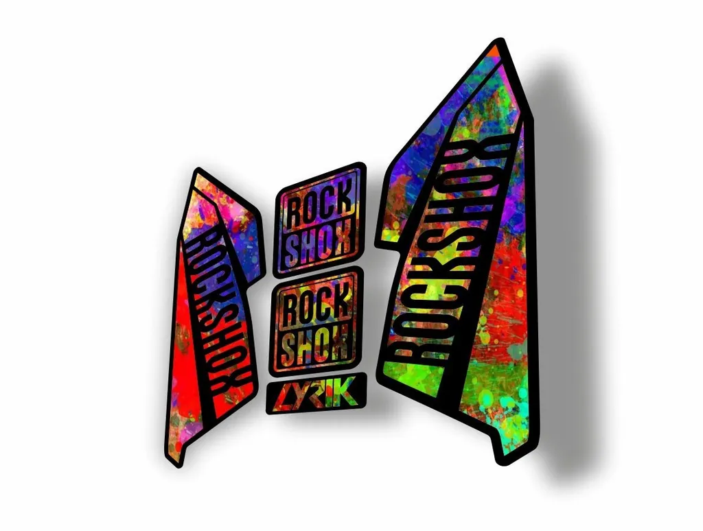 Rock Shox Lyrik 2016 Fork Decal Bike Cycling Sticker Oil Slick - 1