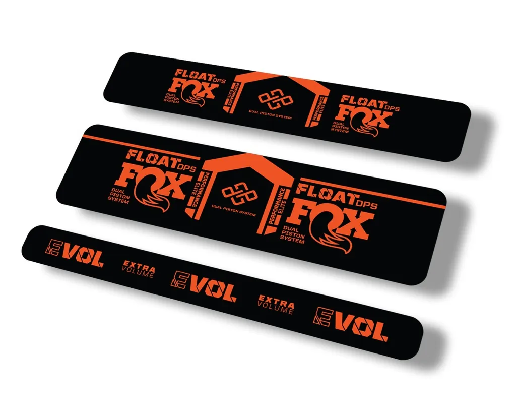 FOX Float DPS 2021 Performance Elite R Rear Shock Suspnsion Sticker Decal Orange - 1
