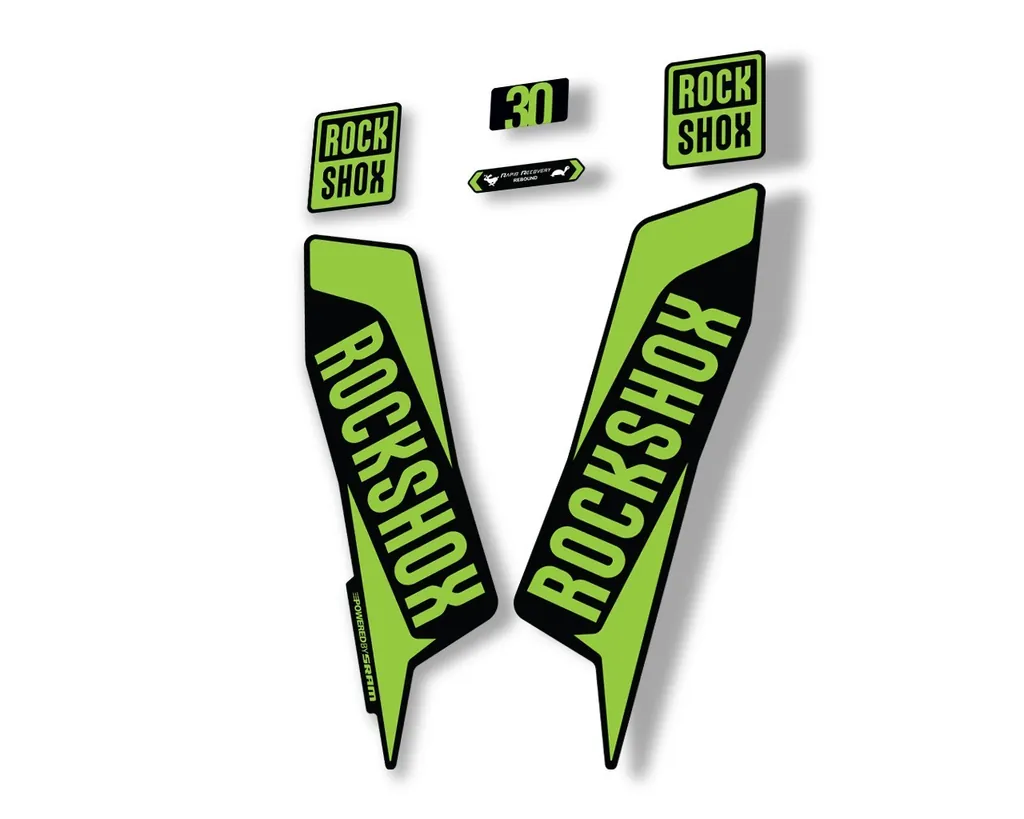 Rock Shox TK 30 2021 Fork Decals Suspension Sticker Adhesive Green - 1
