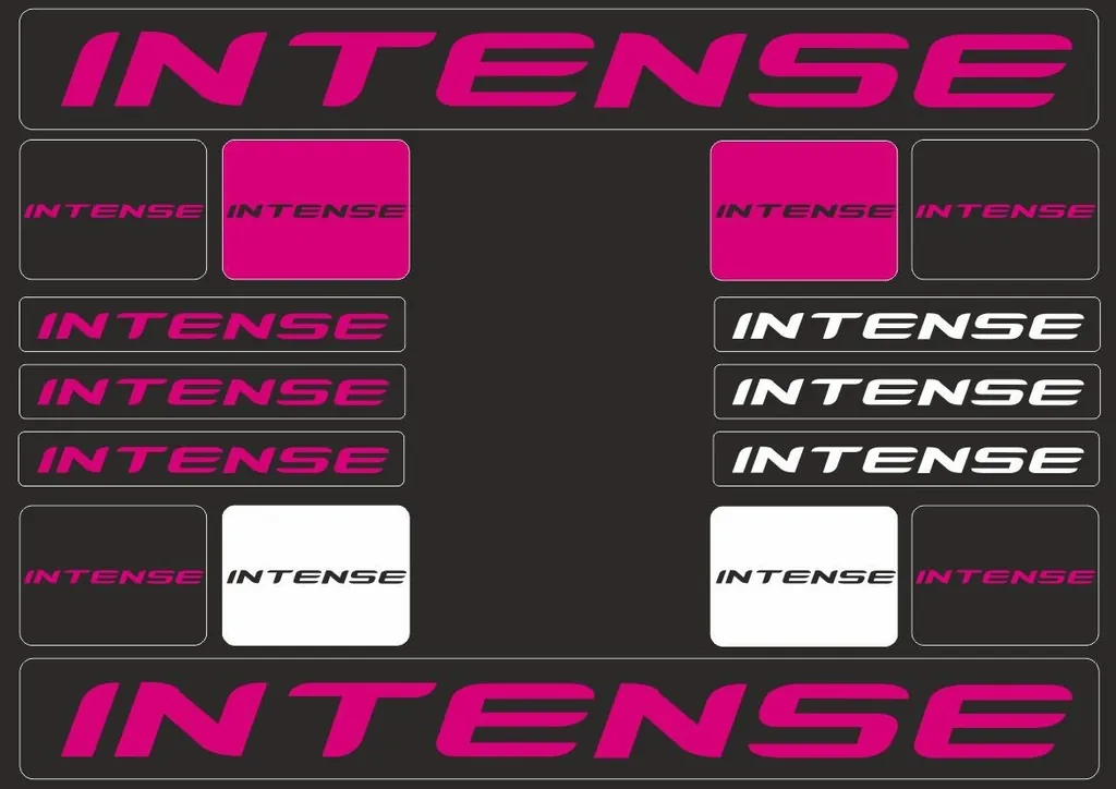 Bicycle Vinyl Frame Stickers – Compatible with INTENSE Bikes – Pink - 1