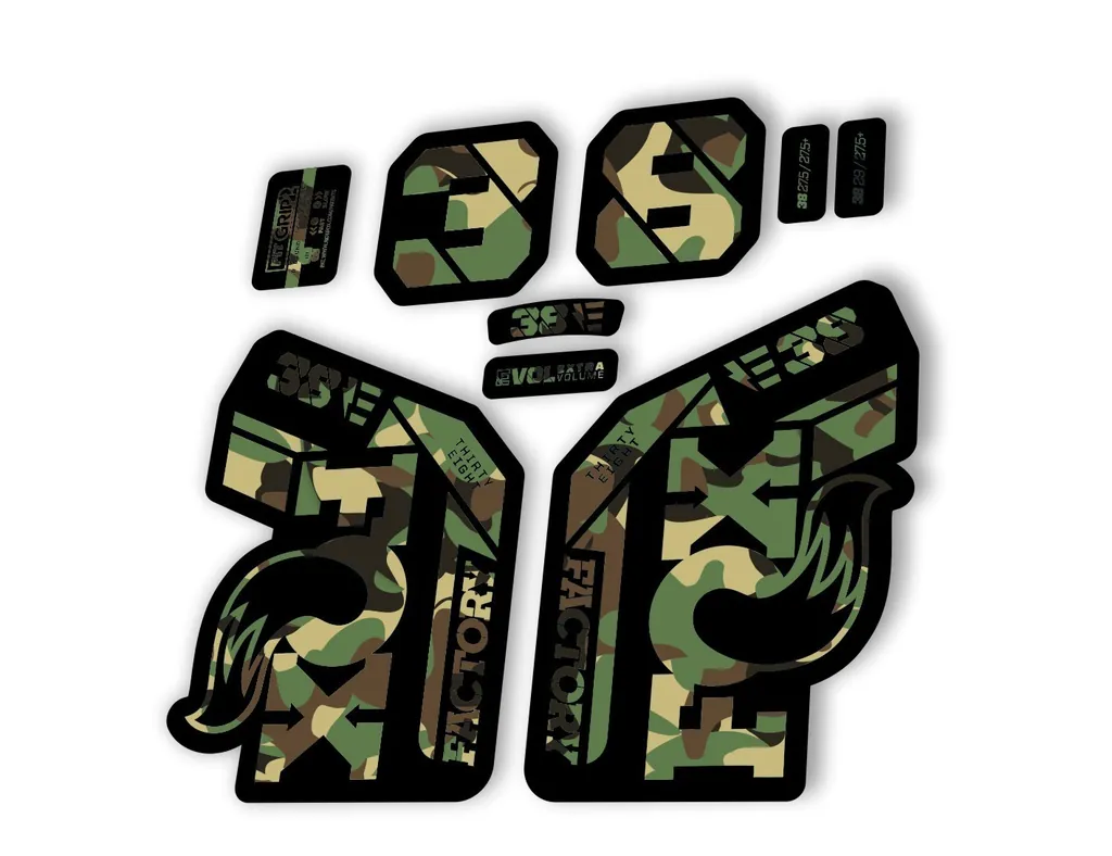 FOX 38 2021 E Bike Forks Suspension Factory Decal Sticker Adhesive Camo - 1